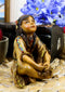 Cultural Native American Indian Tribal Child Girl Sitting Collectible Figurine
