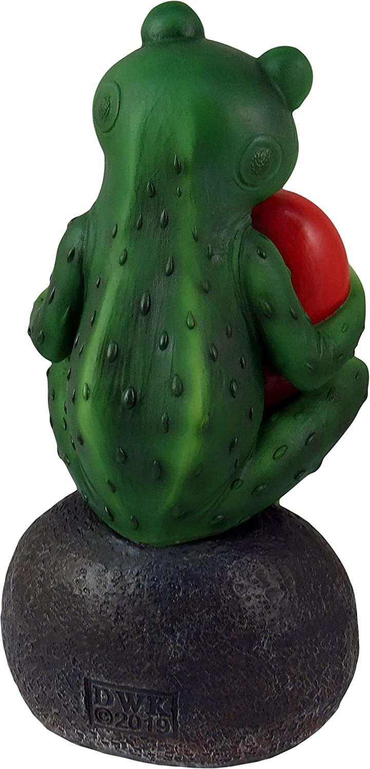 Ebros Prince Charming Awaits Kissing Frog with Red Heart Collectible 6" Figurine