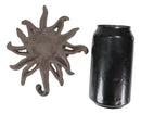 Pack Of 2 Cast Iron Western Rustic Belenos Sun God Shaped Wall Coat Hooks Decor