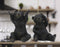 Ebros Set of 2 Ceiling Fan Metal Pull Chain Black Bears Knob Handle 3" H