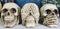 Graveyard Humor Gothic See Hear Speak No Evil Grinning Skulls Figurine Set Of 3