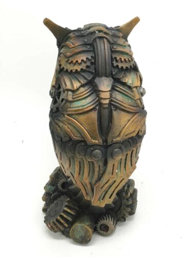 Ebros Steampunk Nocturnal Messenger Spy Owl Figurine 6.75"H Paperweight Decor