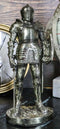Medieval Suit Of Armor Statue 7"H Swordsman Brave Lionheart Knight Figurine
