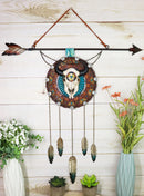 Southwestern Boho Chic Bull Cow Skull Arrow Dreamcatcher Wall Decor