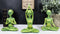 UFO Green Roswell Alien ET Yoga Meditation Body Mind and Soul Sitting Figurines