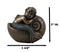 Merbaby Sleeping In Nautilus Shell Bed Figurine 3.5" Long Small Mermaid Baby Boy