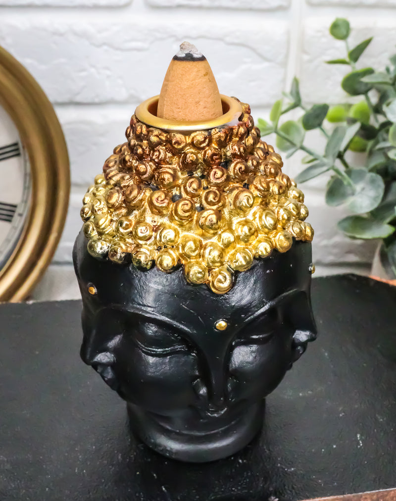 Phra Phrom Four Faced Buddha with Ushnisha Head Backflow Incense Cone Burner