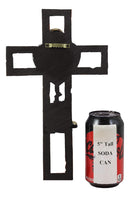Ebros Western USA Flag Military Patriotic Fallen Soldier Memorial Wall Cross