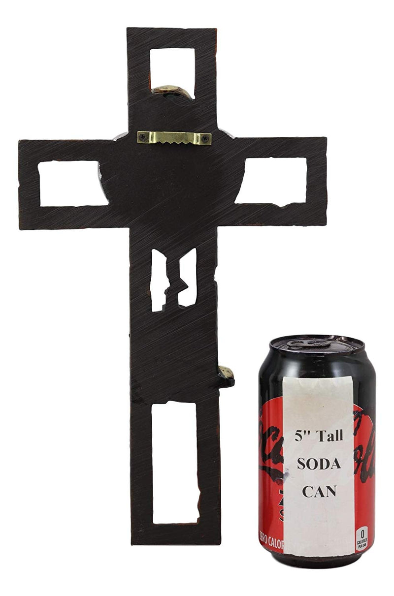 Ebros Western USA Flag Military Patriotic Fallen Soldier Memorial Wall Cross