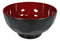Japanese Small Dotted Grain Pattern Black Red Lacquer Copolymer Plastic Bowl 6oz