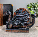 Ebros Voyage Of The Rune Celtic Dragon Coaster Set Figurine W/ 5 Round Coasters