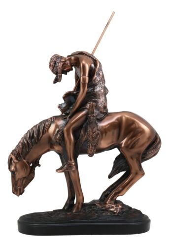 Ebros Large End of The Trail Native Indian Hero Warrior On Horse Statue 16"Tall