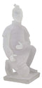Ebros Ancient Chinese Qin Dynasty Emperor Kneeling Terracotta Army Foot Soldier Warrior Statue 12.75" Tall Acrylic Resin Antique Reproduction Historical Decor Figurine