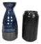 Glazed Ceramic Blue And Black Japanese Wine Sake Tokkuri Flask Pack of 6 Flasks