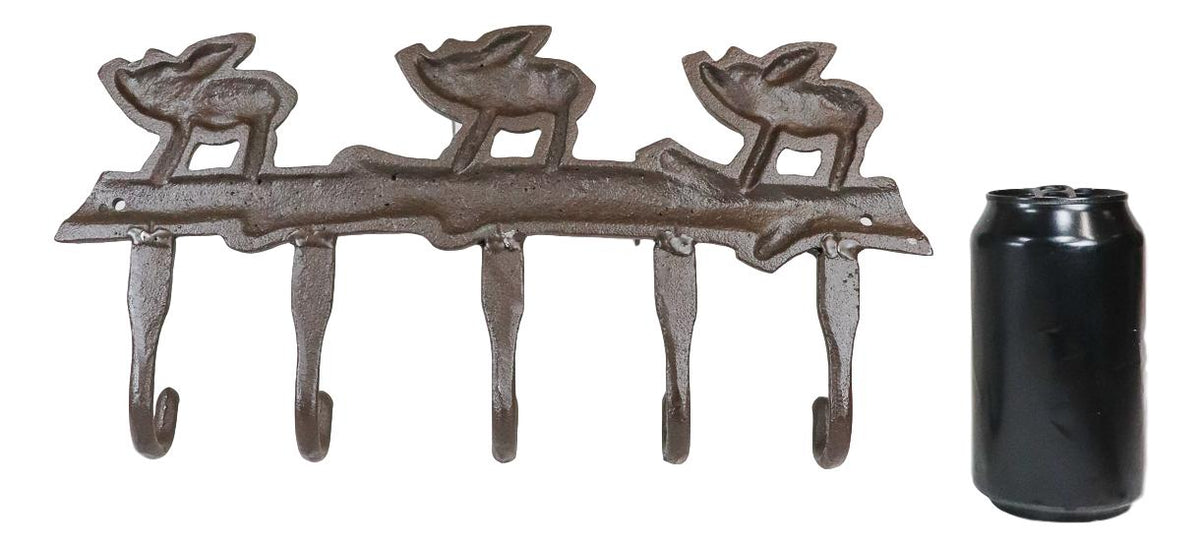 Ebros Cast Iron Country 3 Angel Winged Pigs Hog Heavens 5 Peg Wall Coat Hooks Hangers