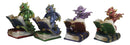 Ebros Metallic Three Wise Baby Dragon Set See Hear Speak No Evil Statue 3.5"H