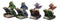 Ebros Metallic Three Wise Baby Dragon Set See Hear Speak No Evil Statue 3.5"H