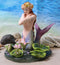 Ebros "Hundred Tears" Sorrowful Mermaid By Koi Fish Moon Pond With Lilies Figurine