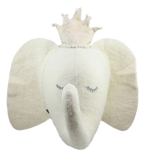 Fiona Walker England Handmade Organic Elephant Princess Wall Decor Large 15"W - Ebros Gift