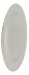 Pack Of 6 Contemporary Irregular Ridged Matte White Melamine Large Dinner Plates