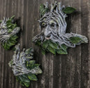 Large Nature Spirit God Celtic Greenman See Hear Speak No Evil Wall Decor Set