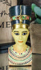 Ancient Egyptian Goddess Beautiful Queen Nefertiti Bust Mini Figurine 4.25"H
