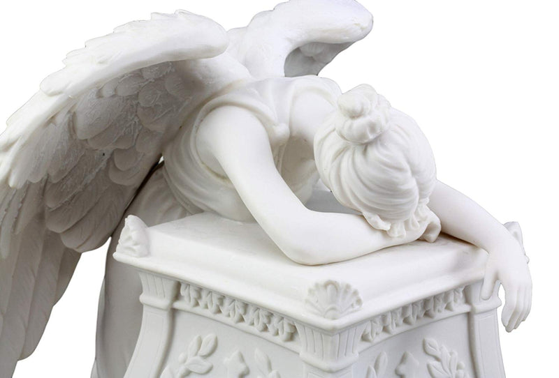 Ebros Inspirational Guardian Mourning Angel Cremation Urn 12.75" Tall 320 Cu In