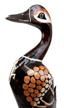 Balinese Wood Handicrafts Waterfront Mother Duck & Duckling Figurine 16.5"Long