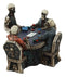 Ebros Skeleton Gamblers For Life Statue 6.25"Long Three Poker Players With A Dealer On A Gambling Den Table Decorative Sculpture