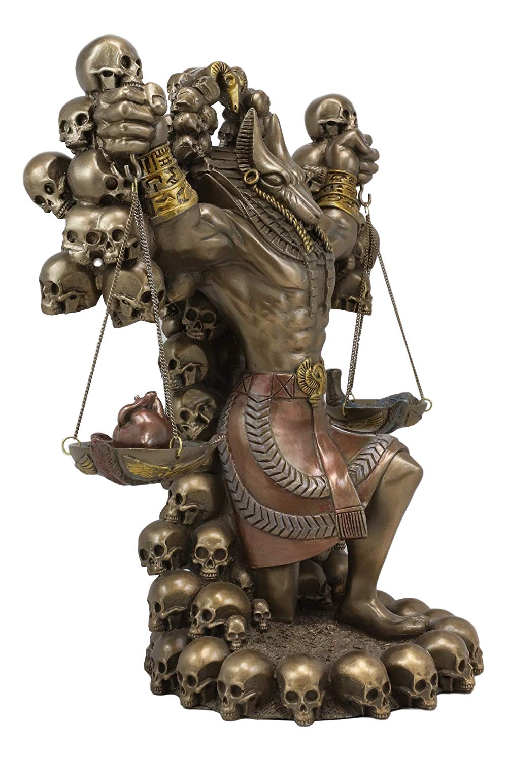 Ebros Large Egyptian Anubis Scales of Justice Kneeling Statue 11.75" Tall - Ebros Gift