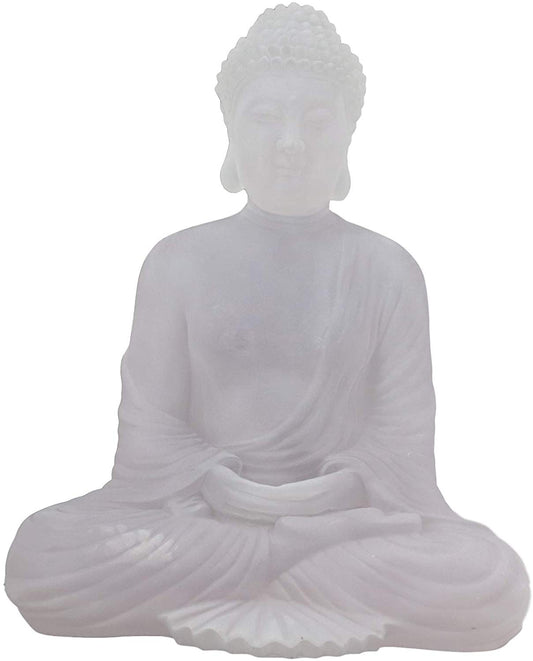 Ebros Feng Shui Acrylic Buddha Shakyamuni Sitting in Meditation Statue 11.5" H