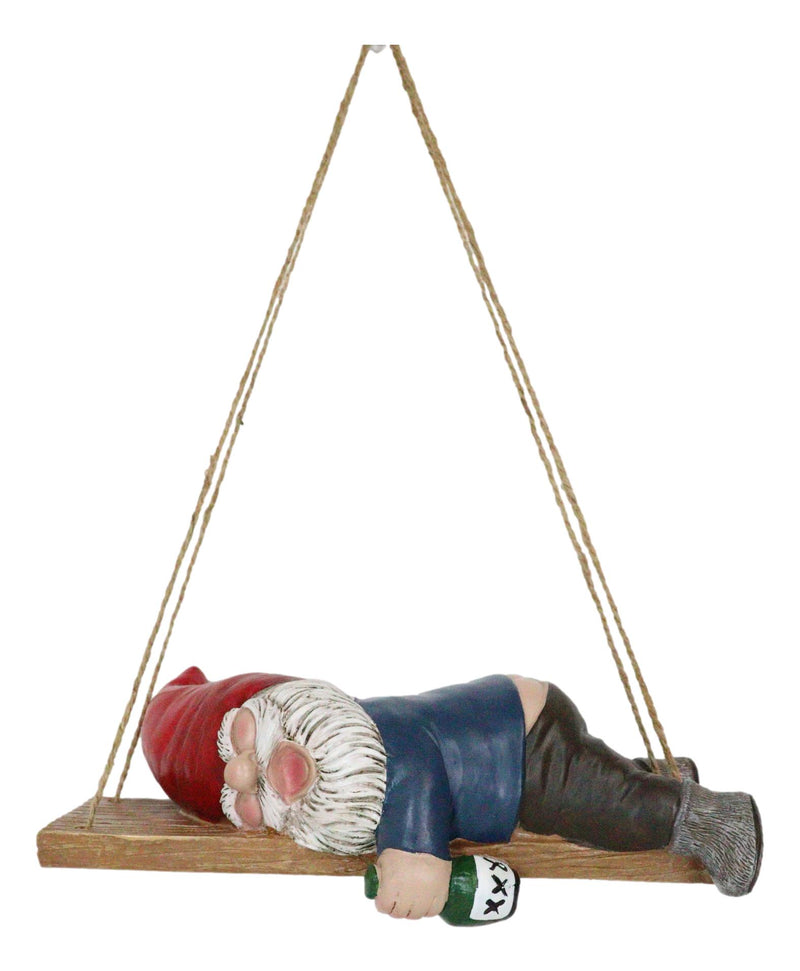 Whimsical Passed Out Drunk Bare Bottoms Up Mr Gnome On Bench Wall Or Tree Hanger