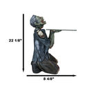 Begging Chained Slave Walking Undead Zombie Side Table With Glass 22.5"H Decor