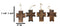 Set Of 4 Rustic Christian Bible Verses Faux Wood Christmas Tree Cross Ornaments