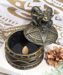 Baphomet Backflow Incense Cone Burner Trinket Jewelry Box