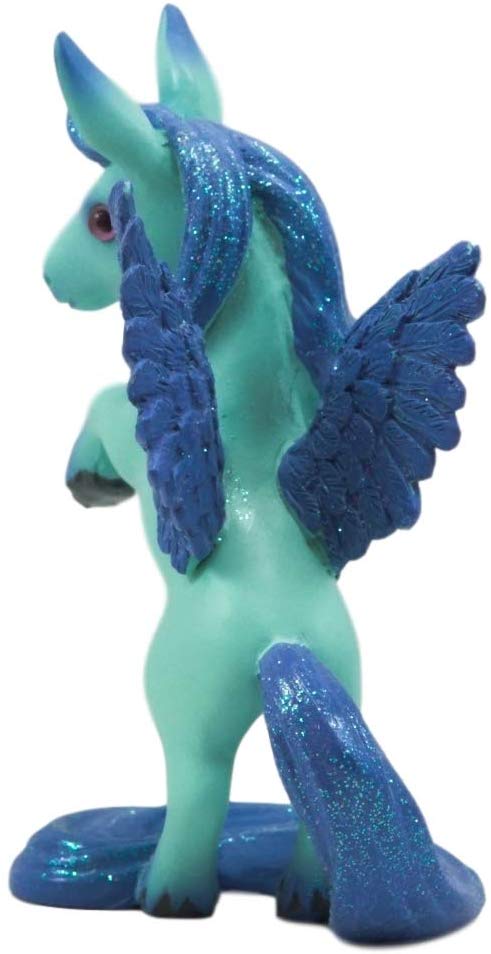 Ebros Fantasy Fairy Tale Pegasus Horse Figurine Shelf Decor (Turquoise Aries)