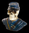 Union North Army Civil War Skeleton Skull Bust Figurine Sculpture Soldier
