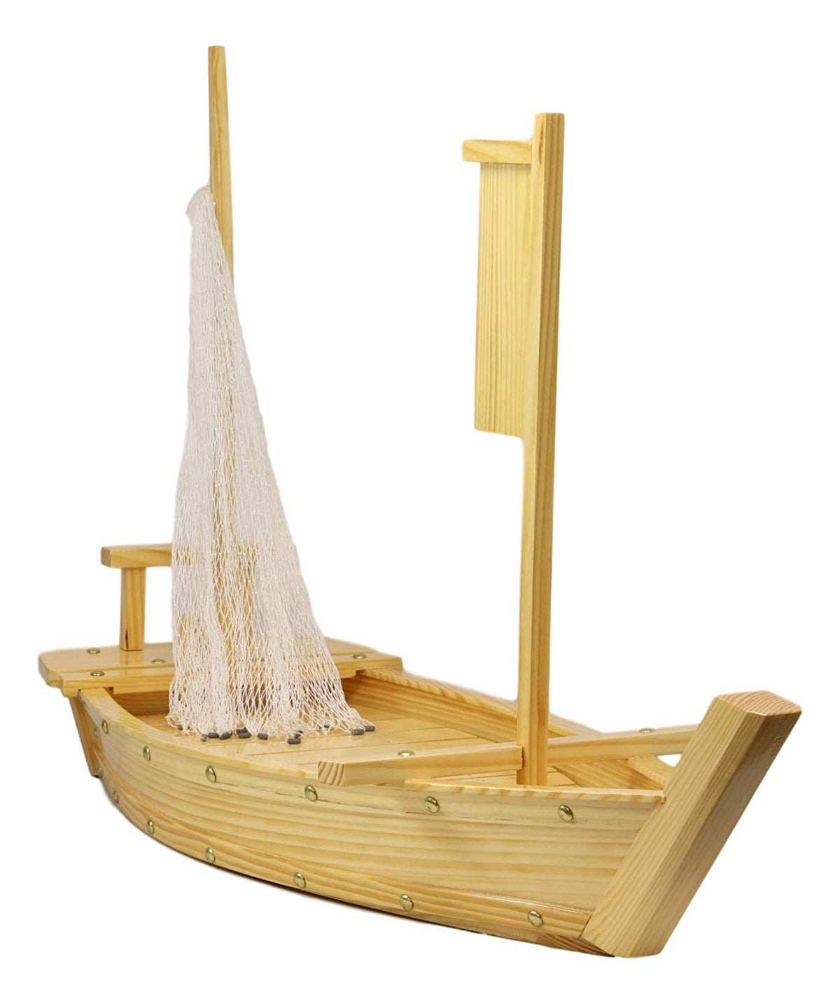 Ebros Japan Omakase Sashimi Sushi Serving Plate Boat Display (Large 35.25"Long) - Ebros Gift