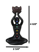 Black Yoga Meditation Avatar With 7 Chakra Zone Colors Backflow Incense Burner