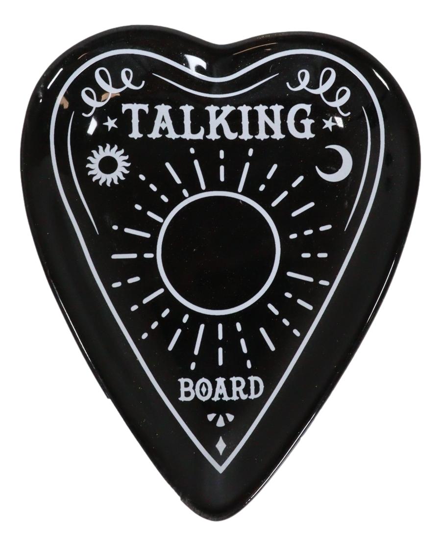 Ouija Talking Spirit Board Planchette Heart Bone China Trinket Jewelry Dish - Ebros Gift