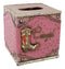 Western Cowgirl Boot with Horseshoe Fabulous Pink Tissue Box Cover Sculpture