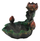 Ebros Zen Lotus Blossom Backflow Incense Cone Burner Tower Statue 4.25"Tall