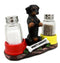 Ebros Gift Adorable Black & Tan Dachshund Dog Decorative Glass Salt Pepper Shakers Holder Figurine Sausage Wiener Dog Collectible