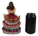 Day Of The Dead Traditional Red Gown Sugar Skull Dancer Statue Vivas Calacas