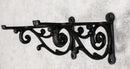 Set of 2 Cast Iron Black Decorative Victorian Scroll Wall Shelf Brackets 7.5" L