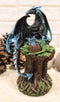 Ebros Blue Midnight Dragon Mother Guarding LED Translucent Egg Figurine Night Light