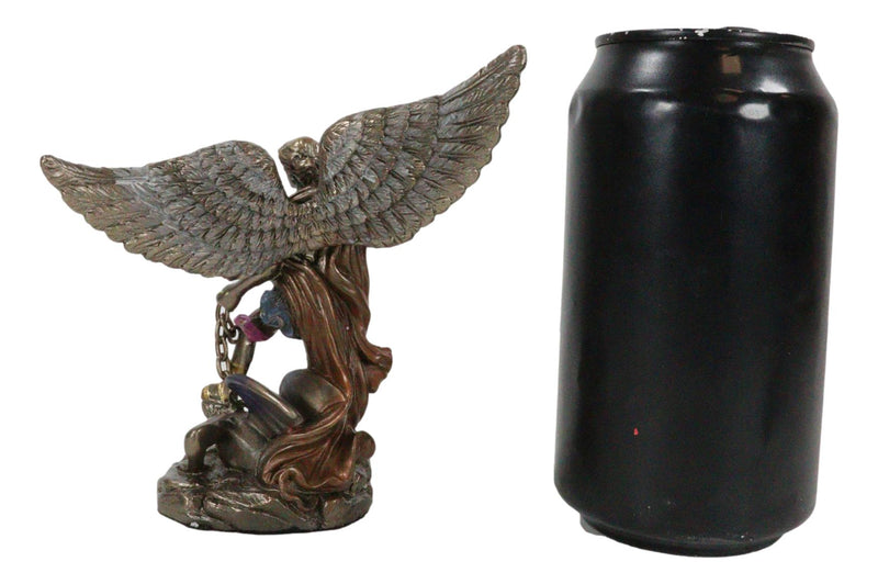 Small Guido Reni Saint Michael The Archangel Trampling On The Devil Figurine