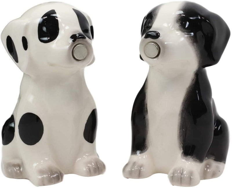 Black And White Spotted Dalmatian Dogs Puppies Magnetic Salt Pepper Sh–  Ebros Gift