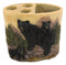 Rustic Mountain Black Mama Bear & Cubs Toothbrush Toothpaste Holder Organizer