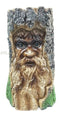 Celtic Pagan Rebirth Deity Greenman In Carved Bark Look LED Night Light Figurine